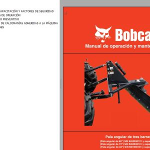 Bobcat Three Point Angle Blade 60 72 84 Operation Maintenance Manual 7381646 ES