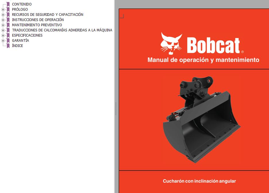 Bobcat Tilt Bucket Operation Maintenance Manual 7331702 ES