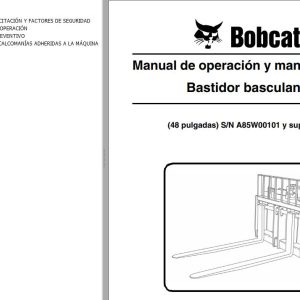 Bobcat Tilt Frame 48 Operation Maintenance Manual 6986700 ES