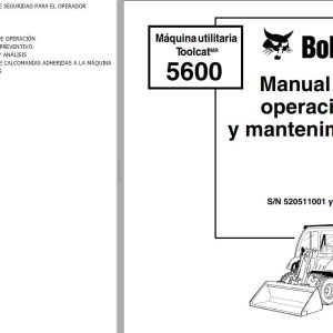 Bobcat Toolcat Utility 5600 Operation Maintenance Manual ES