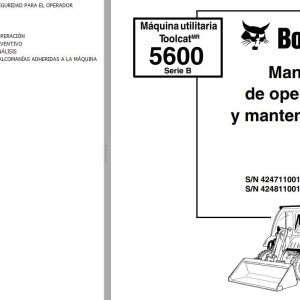 Bobcat Toolcat Utility 5600 Series B Operation Maintenance Manual 6902777 ES