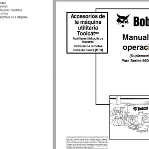 Bobcat Toolcat Utility Accessories Operation Maintenance Manual 6903714 ES