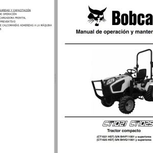Bobcat Tractor CT1021HST CT1025HST Operation Maintenance Manual 7371511 ES