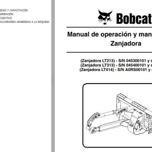 Bobcat Trencher LT213 LT313 LT414 Operation Maintenance Manual 6902546 ES