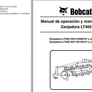 Bobcat Trencher LT405 Operation Maintenance Manual 6722909 ES