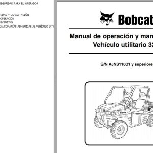 Bobcat Utility Vehicle 3200 Operation Maintenance Manual ES