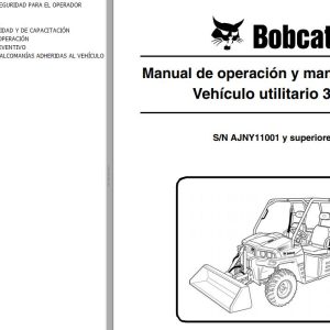 Bobcat Utility Vehicle 3450 Operation Maintenance Manual ES