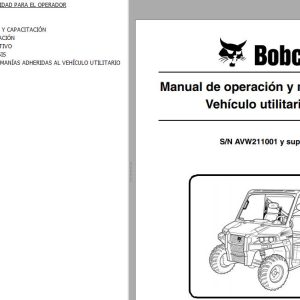 Bobcat Utility Vehicle 3600 Operation Maintenance Manual ES