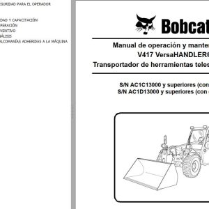 Bobcat VersaHANDLER V417 Operation Maintenance Manual 6989570 ES