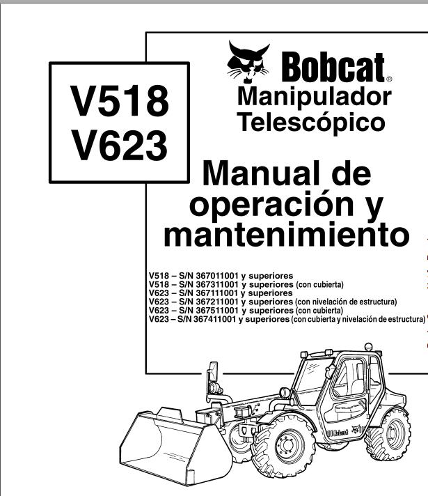 Bobcat VersaHANDLER V518 V623 Operation Maintenance Manual 6901155 ES