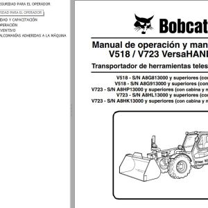 Bobcat VersaHANDLER V518 V723 Operation Maintenance Manual ES