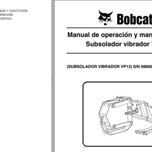 Bobcat Vibratory Plow VP12 Operation Maintenance Manual 6902574 ES