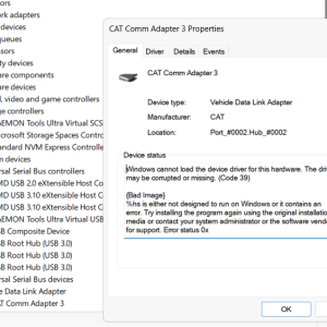 HOW TO FIX CAT COMM 3 ADAPTER DRIVER ERROR 2 3