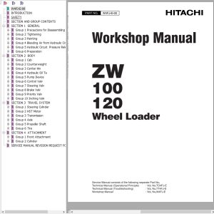 Hitachi Wheel Loader ZW100 Workshop Manual W4FJ E 00