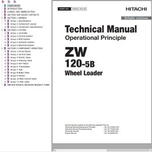 Hitachi Wheel Loader ZW120 5B Technical Manual