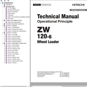 Hitachi Wheel Loader ZW120 6 Technical Manual