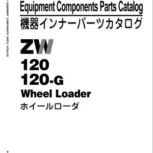 Hitachi Wheel Loader ZW120 G Equipment Components Parts Catalog P4FL E1 2 EN JP