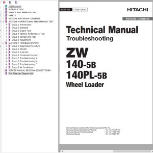 Hitachi Wheel Loader ZW140PL 5B Technical Manual