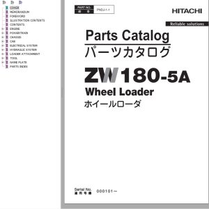 Hitachi Wheel Loader ZW180 5A Parts Catalog EN JP