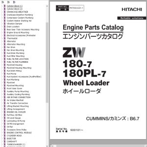 Hitachi Wheel Loader ZW180 7 Parts Catalog EN JP