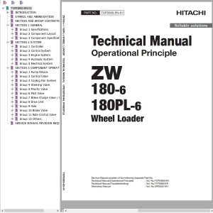 Hitachi Wheel Loader ZW180PL 6 Technical Manual
