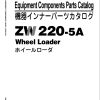 Hitachi Wheel Loader ZW220 5A Parts Catalog EN JP