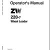 Hitachi Wheel Loader ZW220 7 Operators Manual ENMNUD EN1 2