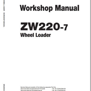 Hitachi Wheel Loader ZW220 7 Workshop Manual