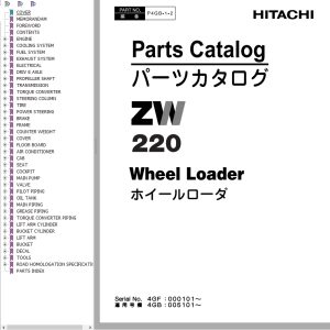 Hitachi Wheel Loader ZW220 Parts Catalog EN JP