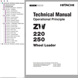Hitachi Wheel Loader ZW220 Technical Manual