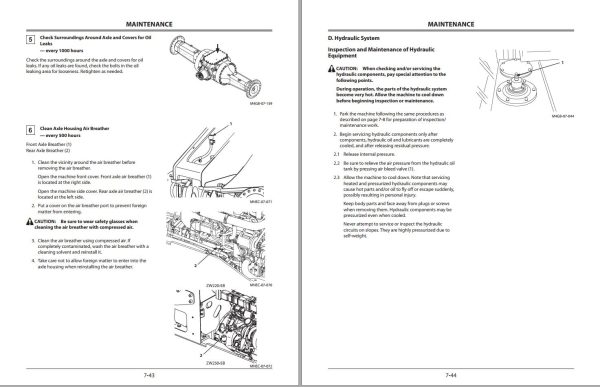 Hitachi Wheel Loader ZW250 5B Operators Manual ENMNEC CA2 4 1