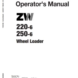 Hitachi Wheel Loader ZW250 6 Operators Manual