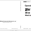 Hitachi Wheel Loader ZW30 5B Operators Manual