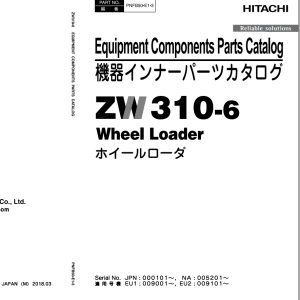 Hitachi Wheel Loader ZW310 6 Parts Catalog EN JP