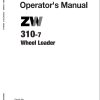 Hitachi Wheel Loader ZW310 7 Operators Manual ENMNFQ EN1 1