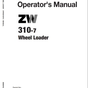 Hitachi Wheel Loader ZW310 7 Operators Manual ENMNFQ EN1 1