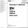 Hitachi Wheel Loader ZW330 5B Operators Manual ENMNFA CA1 4