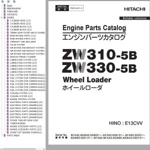 Hitachi Wheel Loader ZW330 5B Parts Catalog EN JP