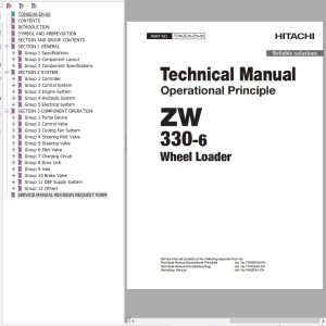 Hitachi Wheel Loader ZW330 6 Technical Manual
