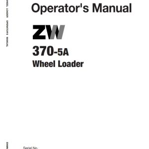 Hitachi Wheel Loader ZW370 5A Operators Manual ENMNH9 1 2