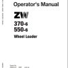 Hitachi Wheel Loader ZW370 6 Operators Manual ENMNHG EN2 5 1
