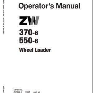 Hitachi Wheel Loader ZW370 6 Operators Manual ENMNHG EN2 5 1