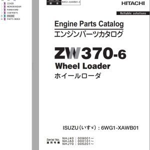 Hitachi Wheel Loader ZW370 6 Parts Catalog EN JP
