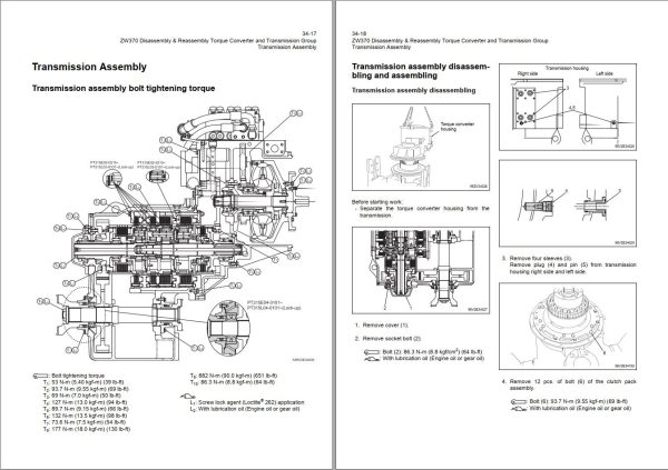 Hitachi Wheel Loader ZW370 Workshop Manual W97C5 E 02 1