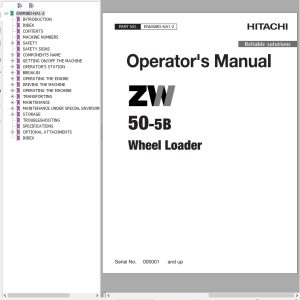 Hitachi Wheel Loader ZW50 5B Operators Manual ENMNBD NA1 2