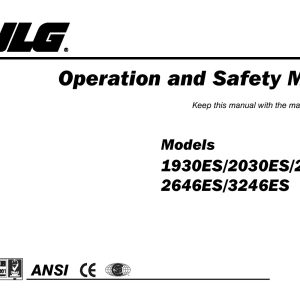 JLG Lift 1930ES 2030ES 2630ES 2646ES 3246ES Operation and Safety Manual