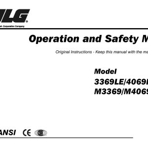 JLG Lift 3369LE 4069LE M3369 M4069 Operation and Safety Manual