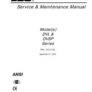 JLG Lift DVL DVSP Service and Maintenance Manual