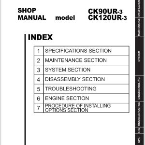Kobelco Crane CK90UR 3 CK120UR 3 Shop Manual 1