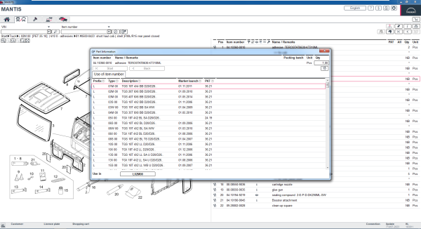 MAN MANTIS EPC v710 07.2023 Spare Parts Catalogue Vmware 10
